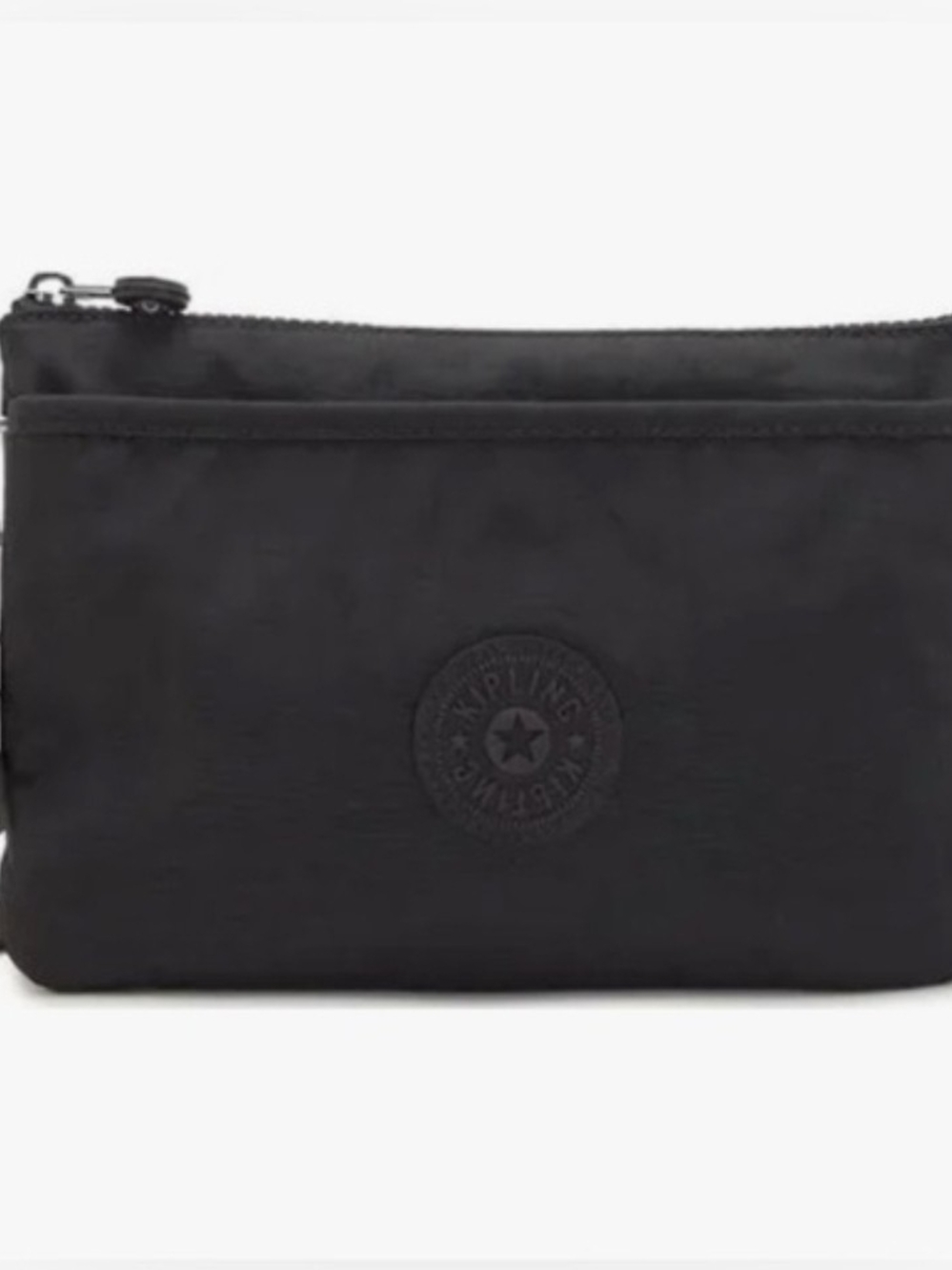 Kipling Black Nylon Dual-Zip Travel Pouch